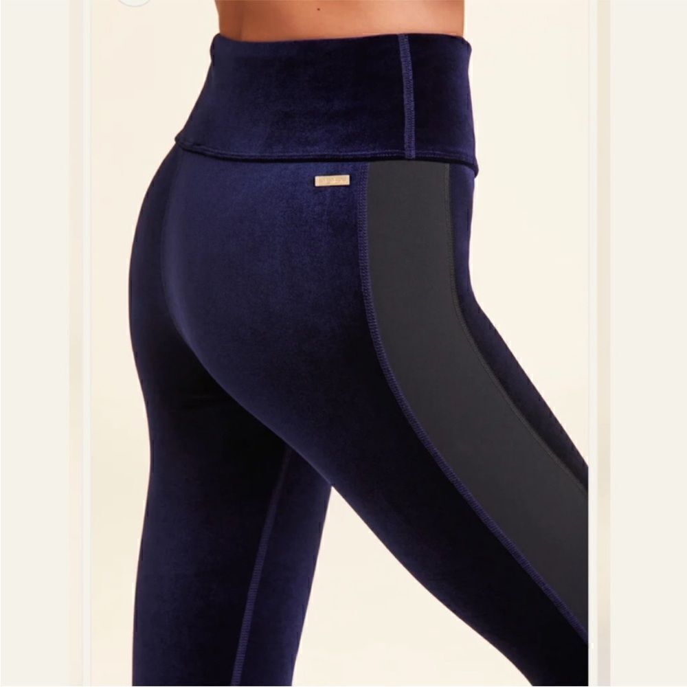 ALALA Velvet Tight Nevy Blue Women Leggings Size XS - Picture 3 of 15